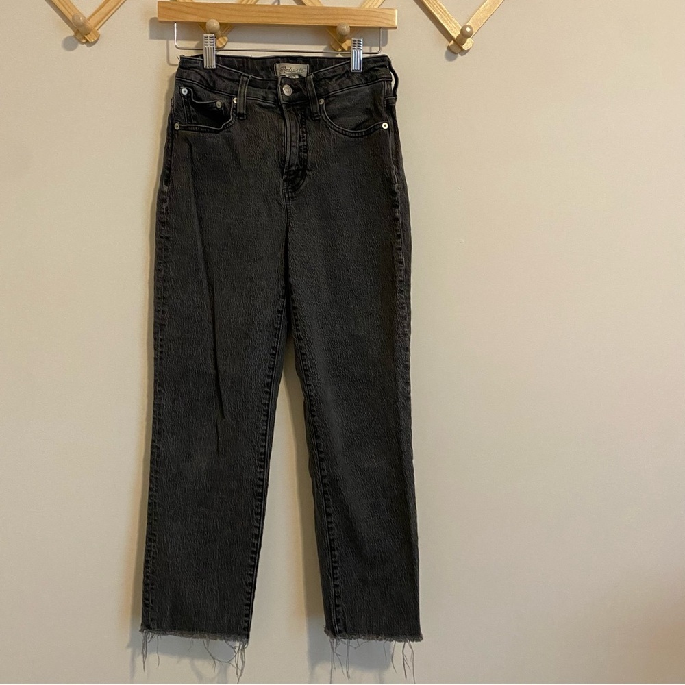 Madewell Black Curvy Perfect Vintage Straight Jeans size 26P
